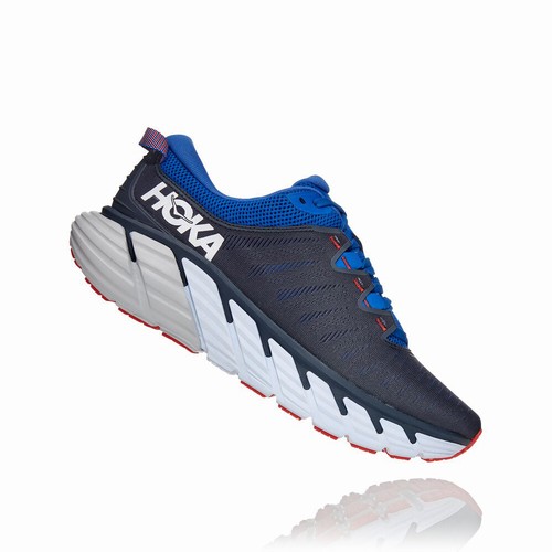 Hoka One One GAVIOTA 3 Road Running Shoes For Men India Navy/Blue IN-3245